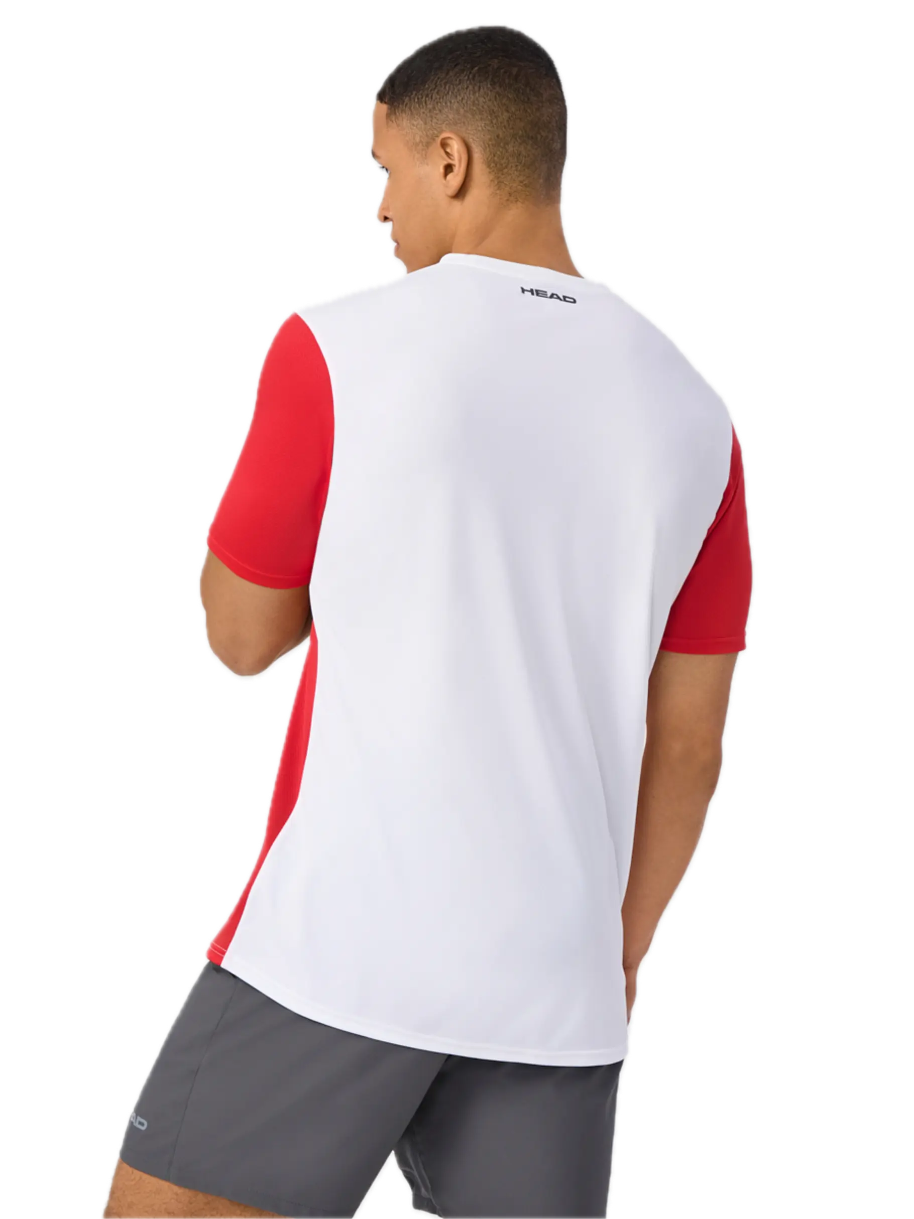 Camiseta Head Club Blanca/Roja