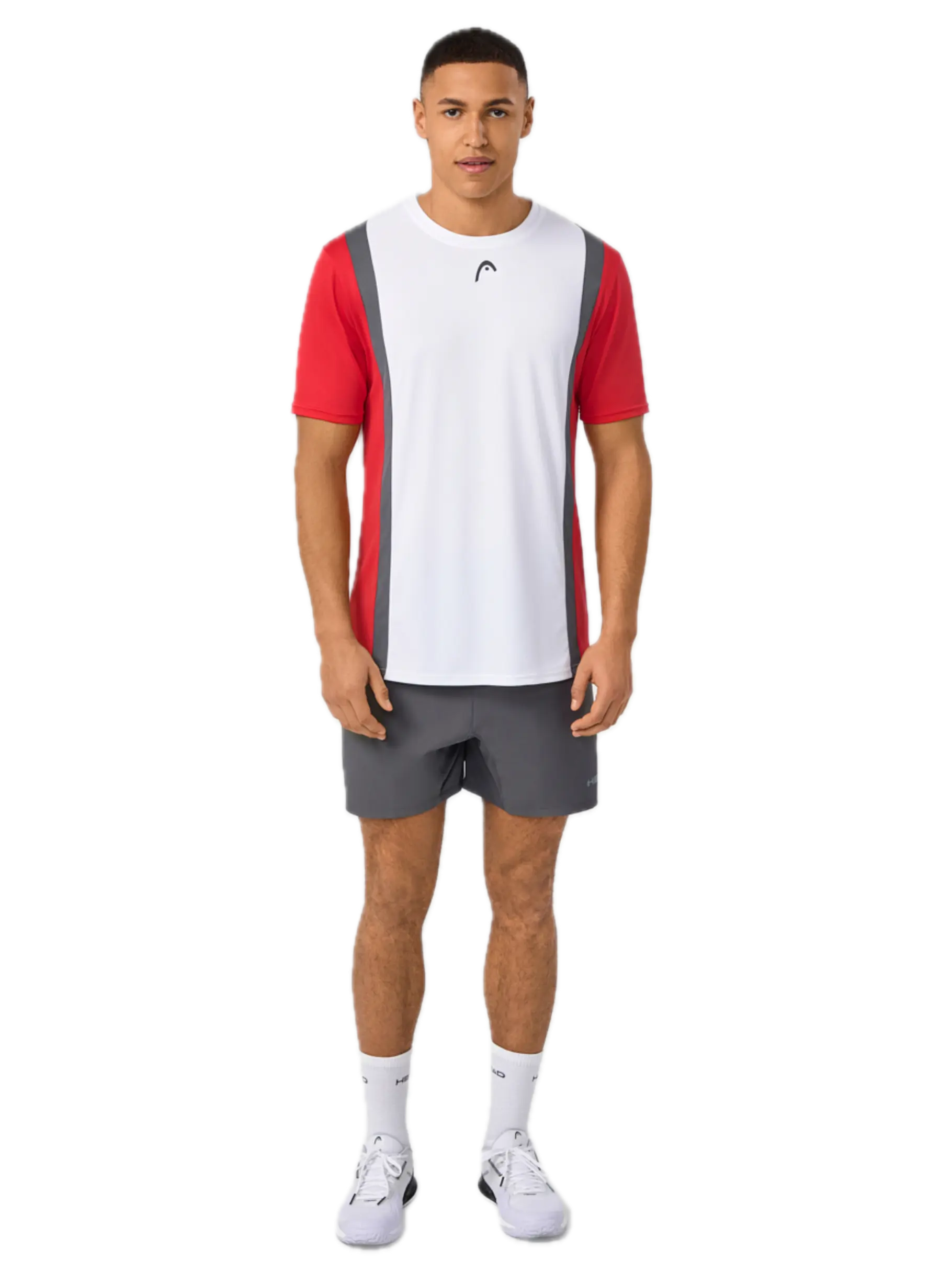 Camiseta Head Club Blanca/Roja