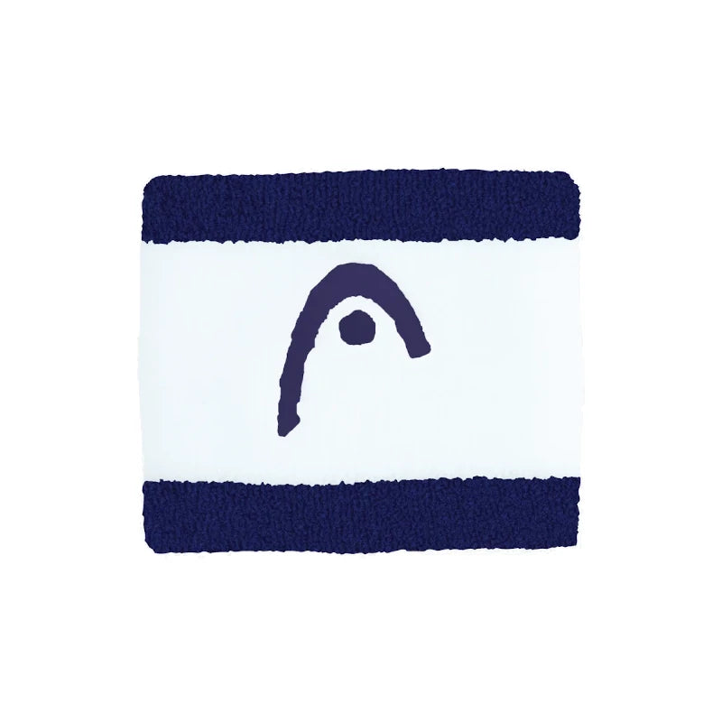 Head Muñequera Striped 2.5 Blanco/Azul Marino