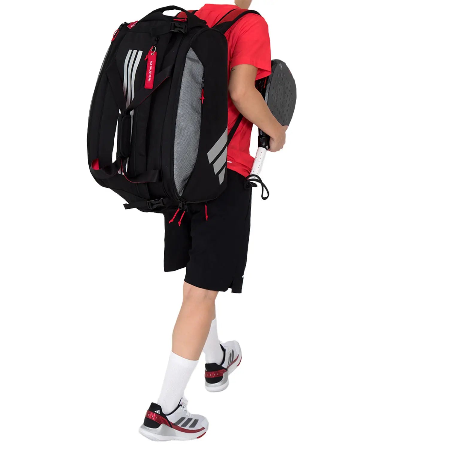 Paletero Adidas Multigame Negro/Rojo 3.4 2025 - Ale Galán