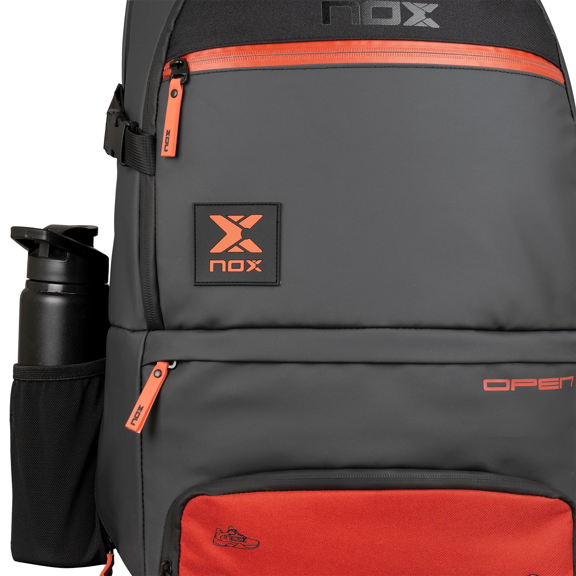Mochila Nox Luxury Open Series Negro/Rojo
