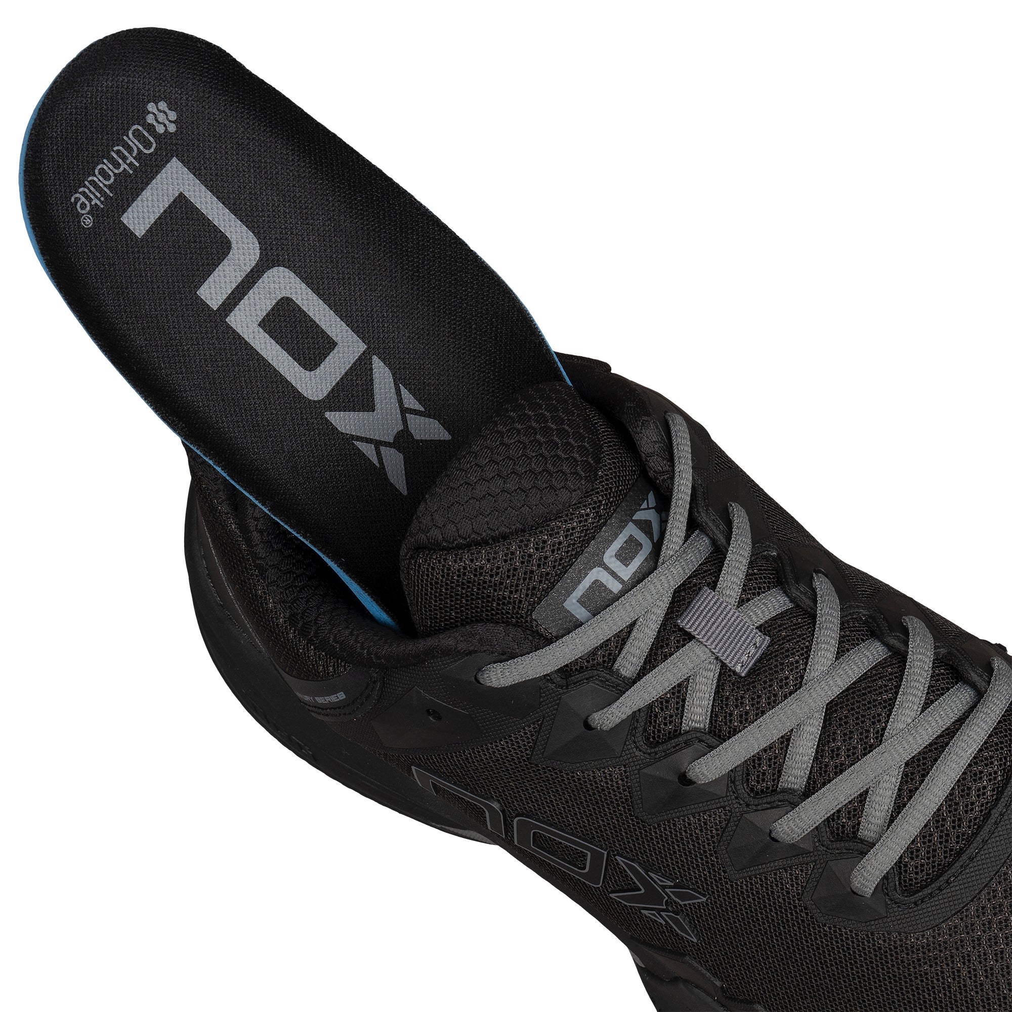 Zapatilla de pádel Nox ML10 Hexa 2024 Negro/Gris - Miguel Lamperti