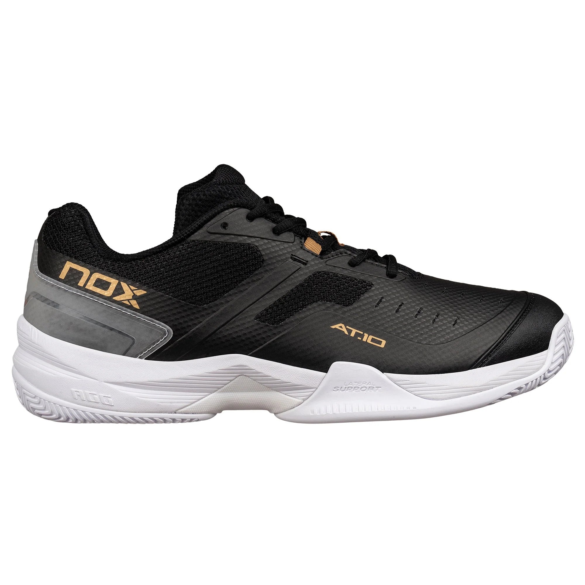 Zapatilla de pádel Nox AT10 Pro 2024 Negro/Oro - Agustín Tapia