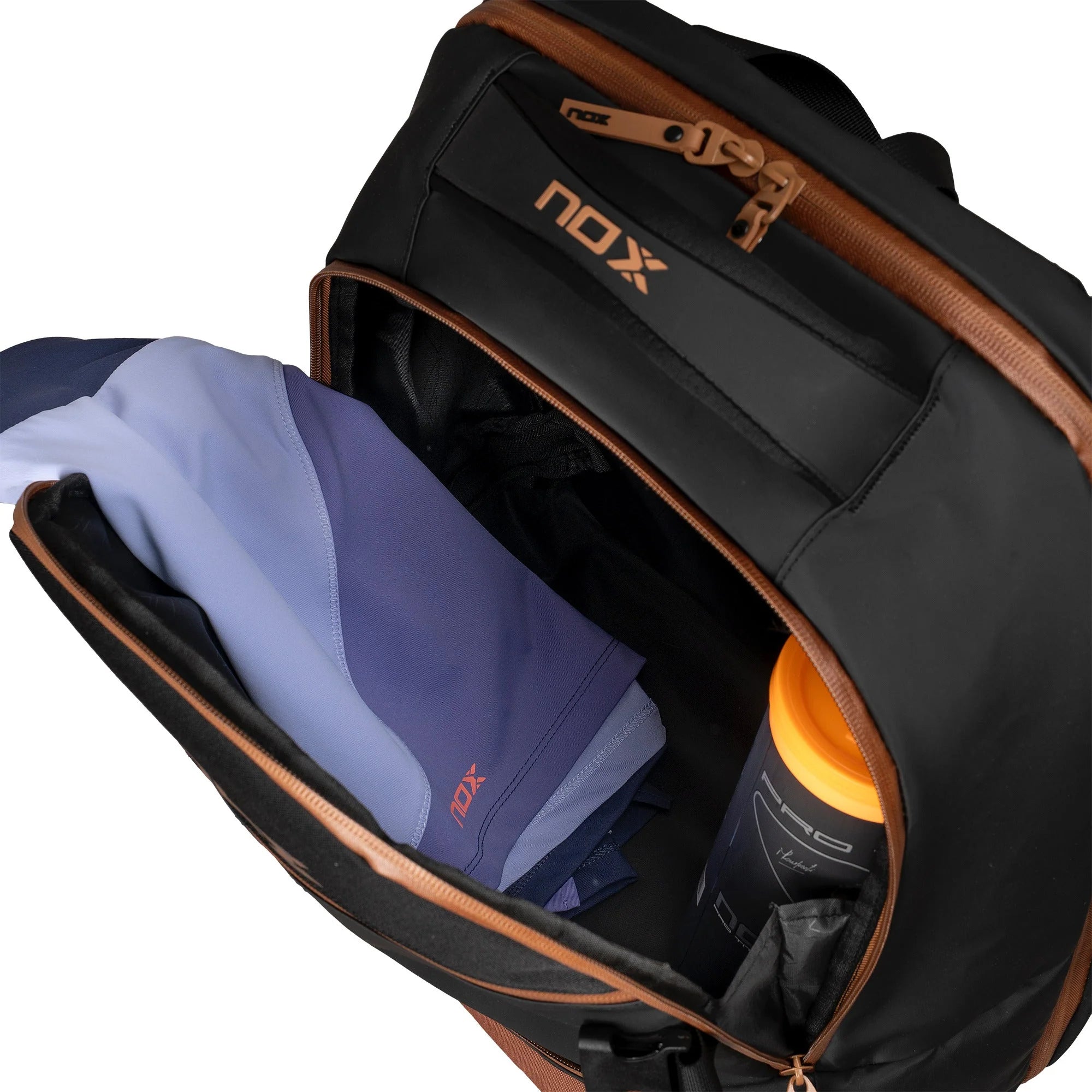 Mochila Nox Luxury Open Series Negro/Marrón
