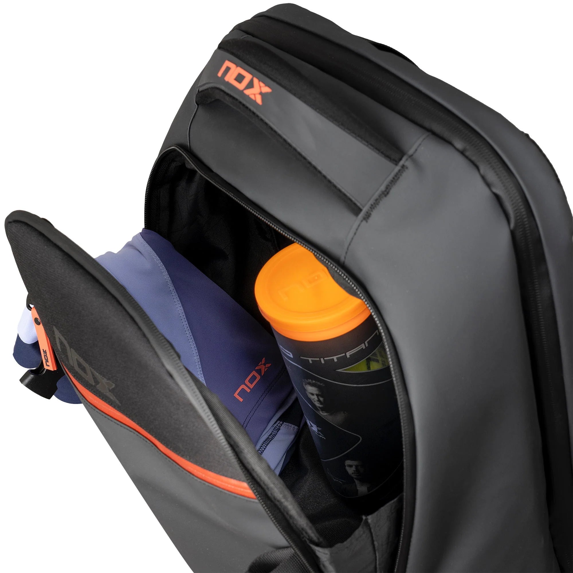 Mochila Nox Luxury Open Series Negro/Rojo