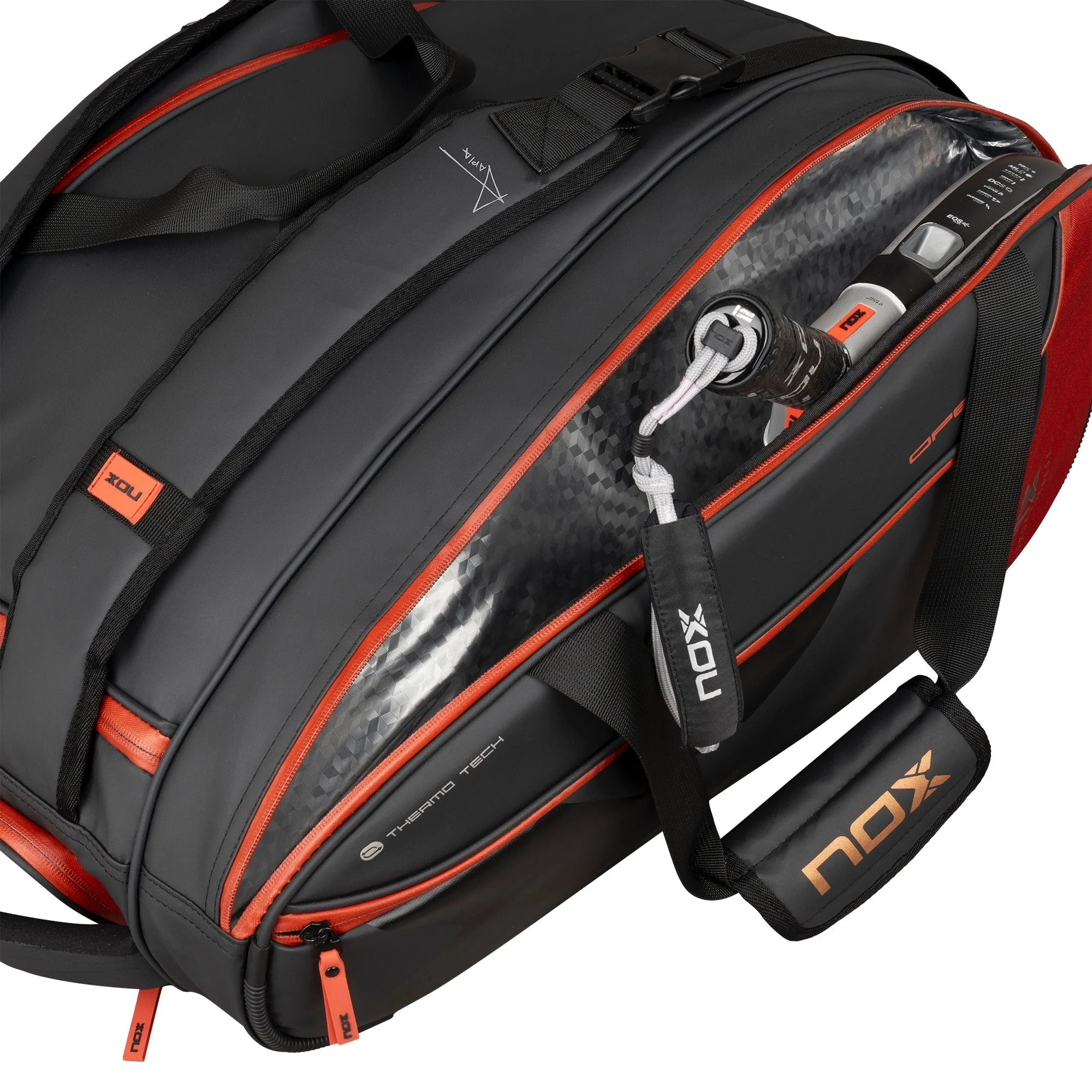 Paletero Nox Luxury Open Series Negro/Rojo - Agustín Tapia