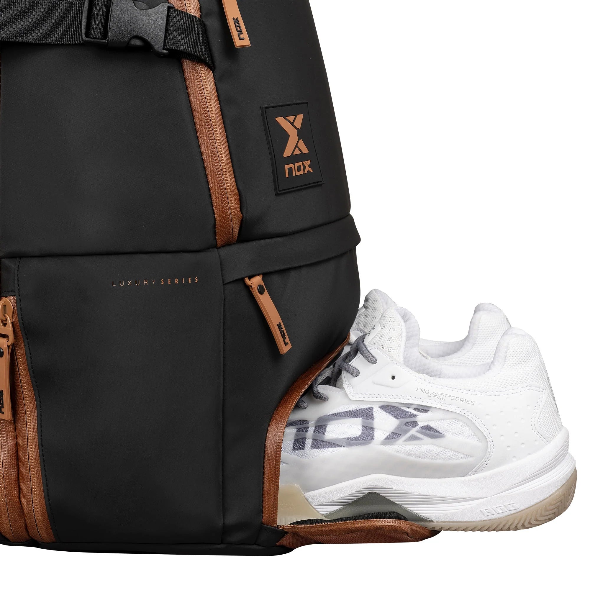 Mochila Nox Luxury Open Series Negro/Marrón