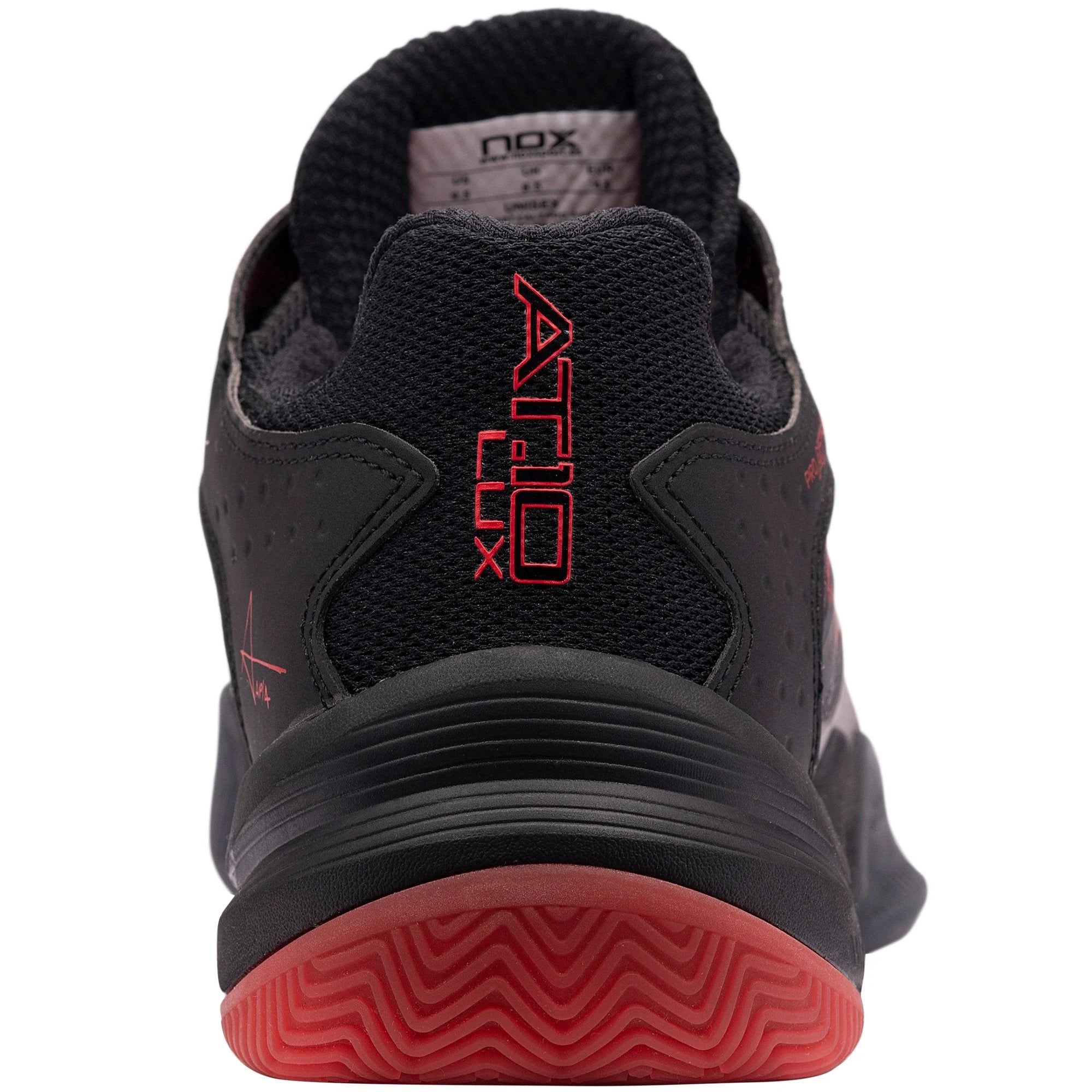 Zapatilla de pádel Nox AT10 Lux 2024 Negro/Rojo - Agustín Tapia
