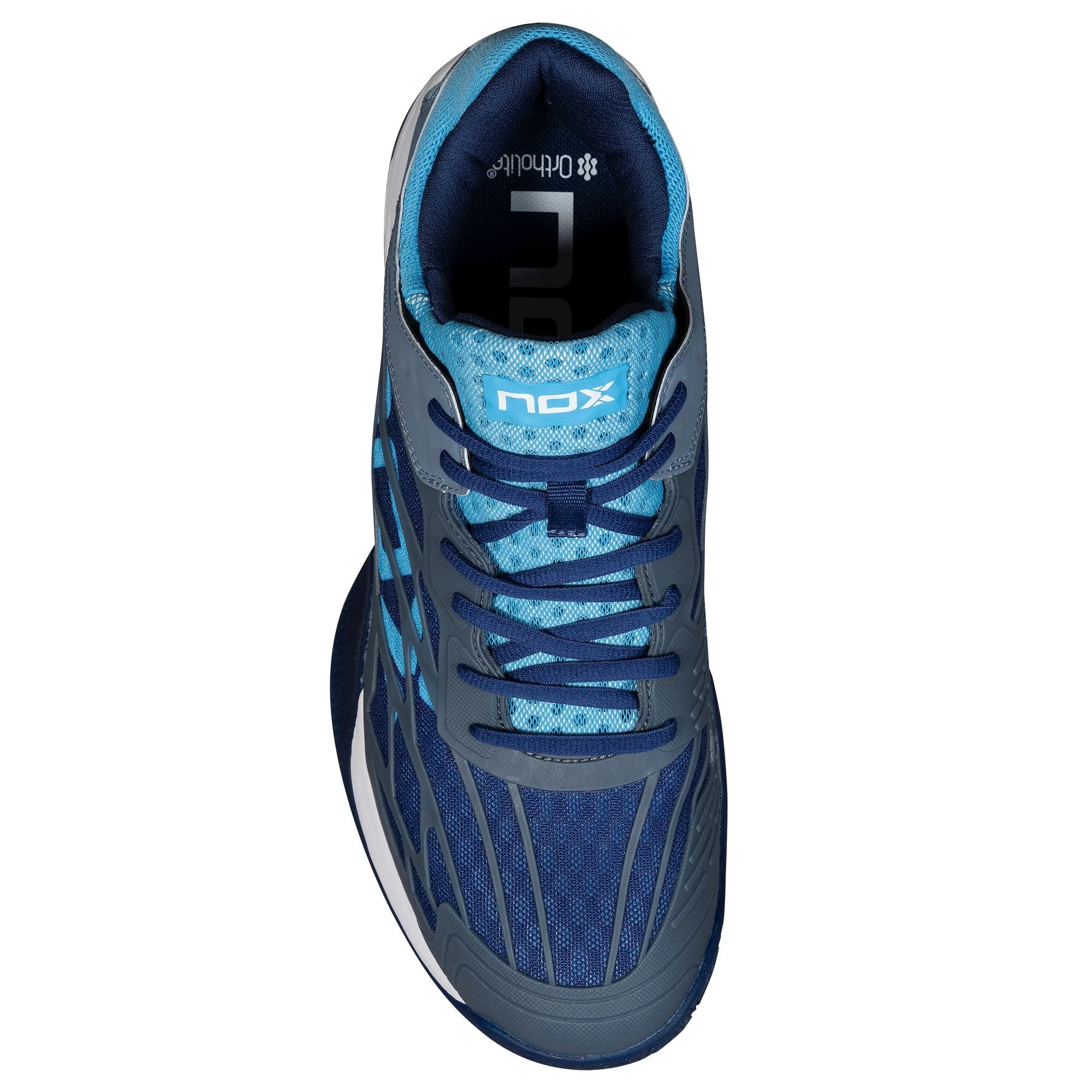 Zapatilla de pádel Nox AT10 Lux 2024 Gris/Azul - Agustín Tapia