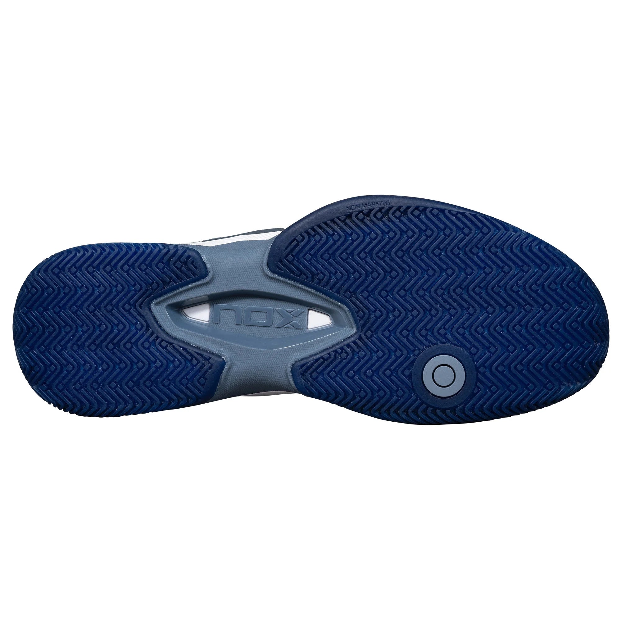 Zapatilla de pádel Nox AT10 Lux 2024 Gris/Azul - Agustín Tapia