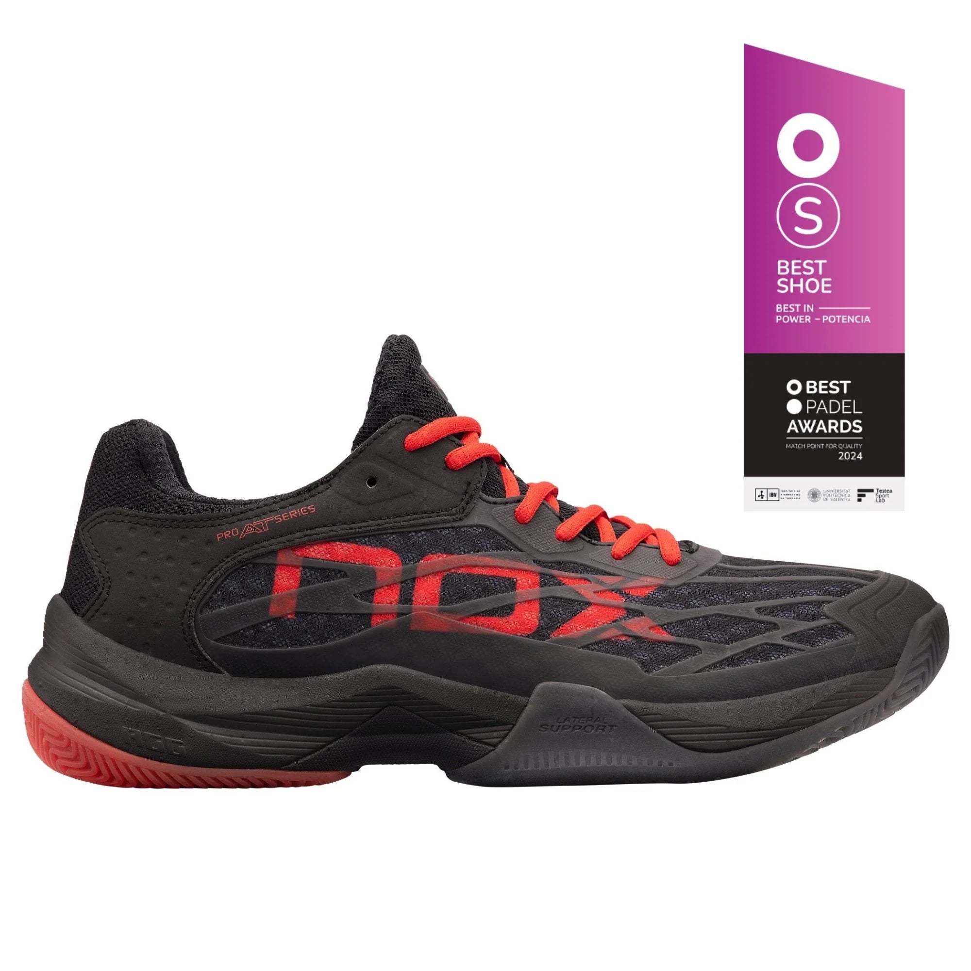 Zapatilla de pádel Nox AT10 Lux 2024 Negro/Rojo - Agustín Tapia