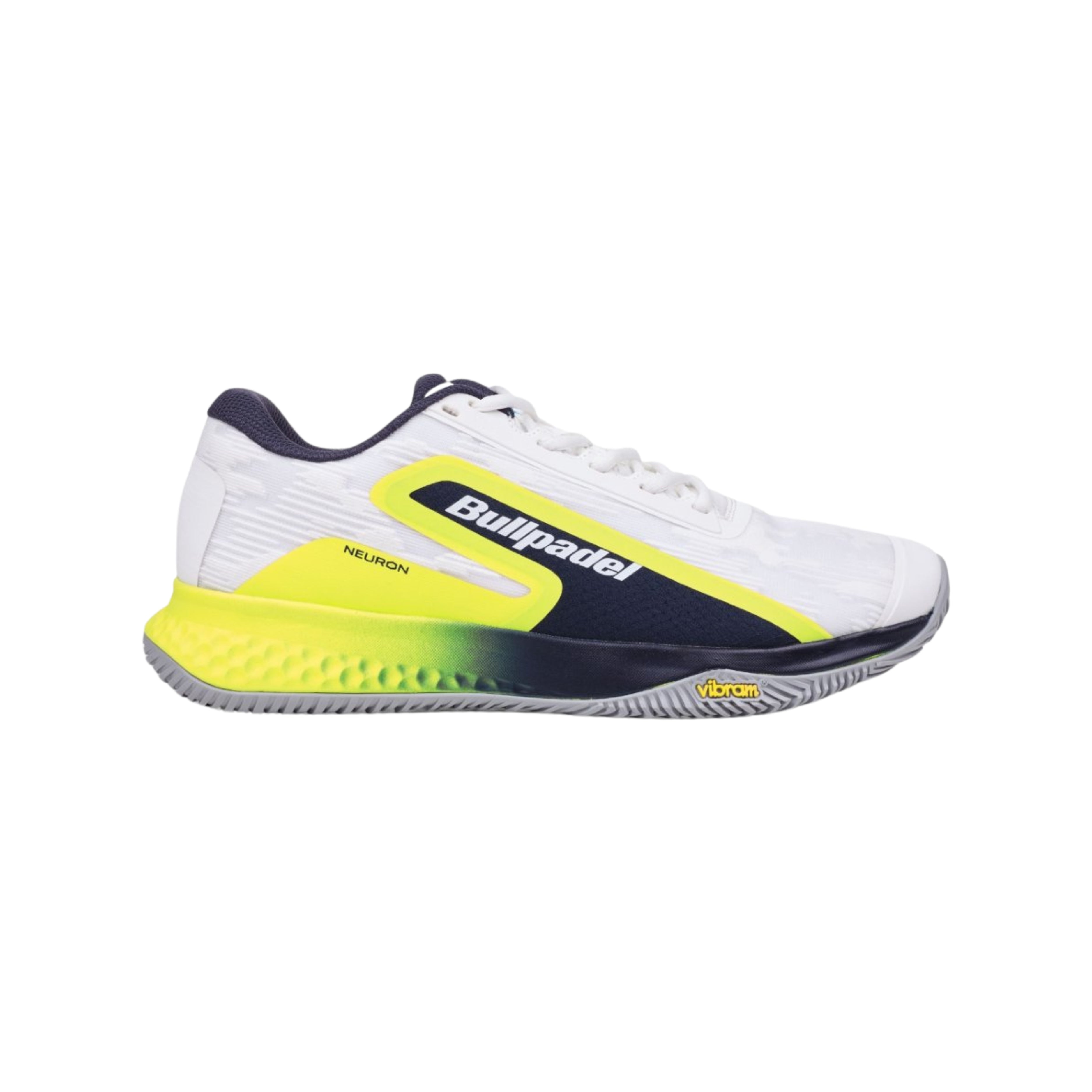 Zapatilla de pádel Bullpadel Neuron Vibram 25V M Blanco - Fede Chingotto