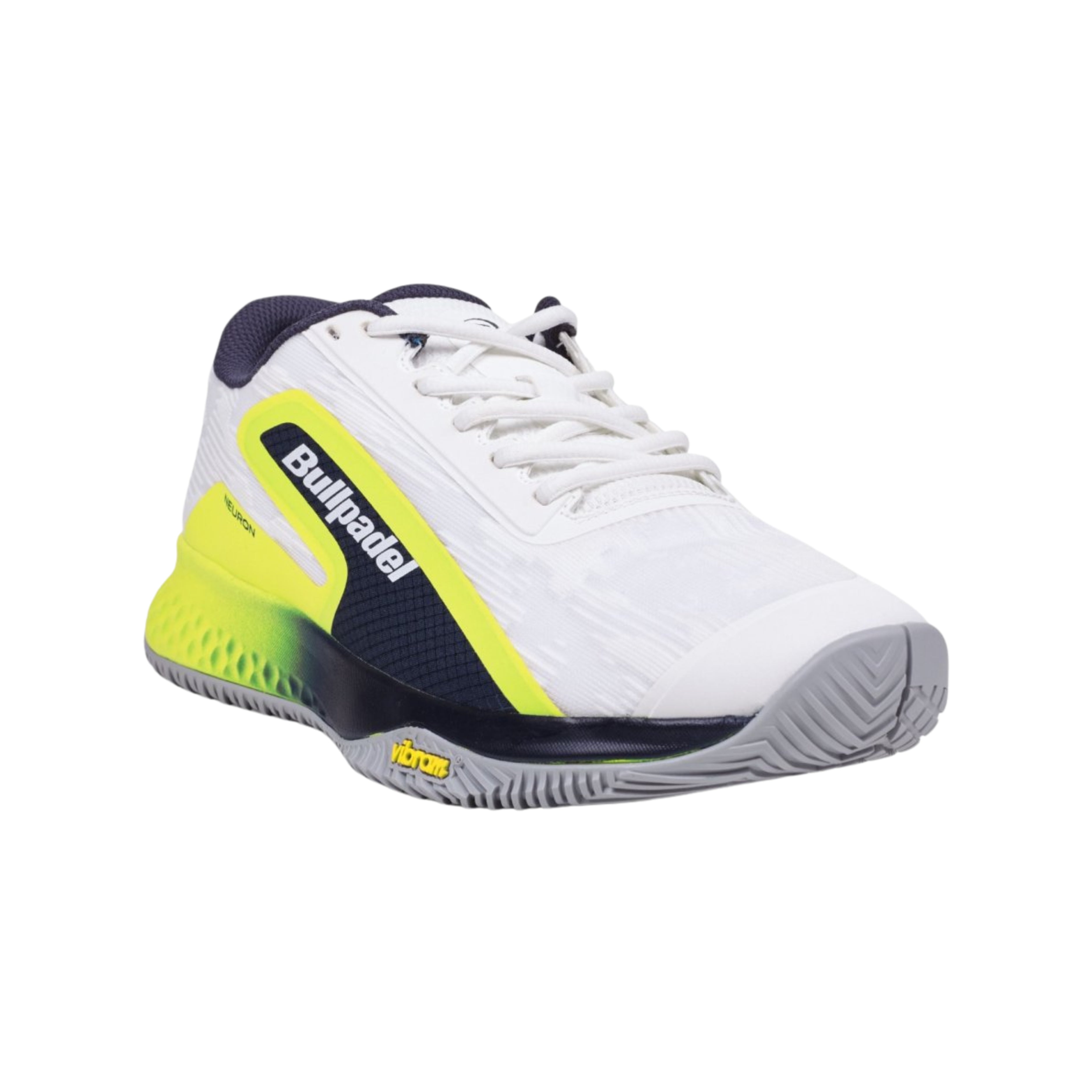 Zapatilla de pádel Bullpadel Neuron Vibram 25V M Blanco - Fede Chingotto