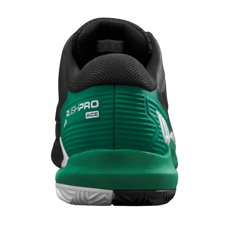Zapatilla de pádel Wilson Rush Pro Ace Clay 2025 Negro/Verde