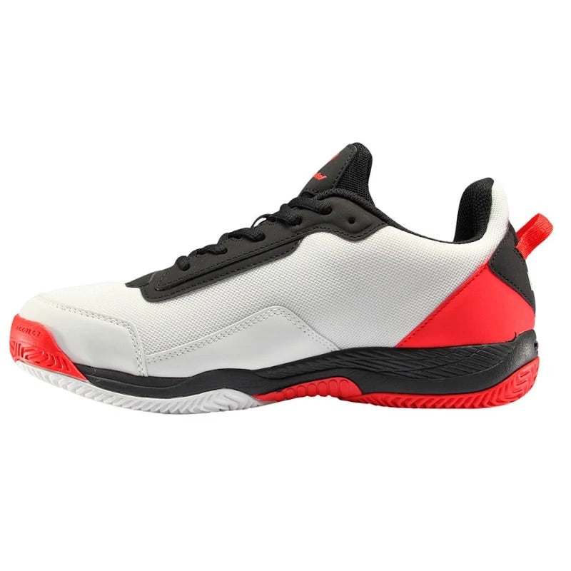 Zapatilla de pádel Bullpadel Buker Jr 25V Blanco/Rojo