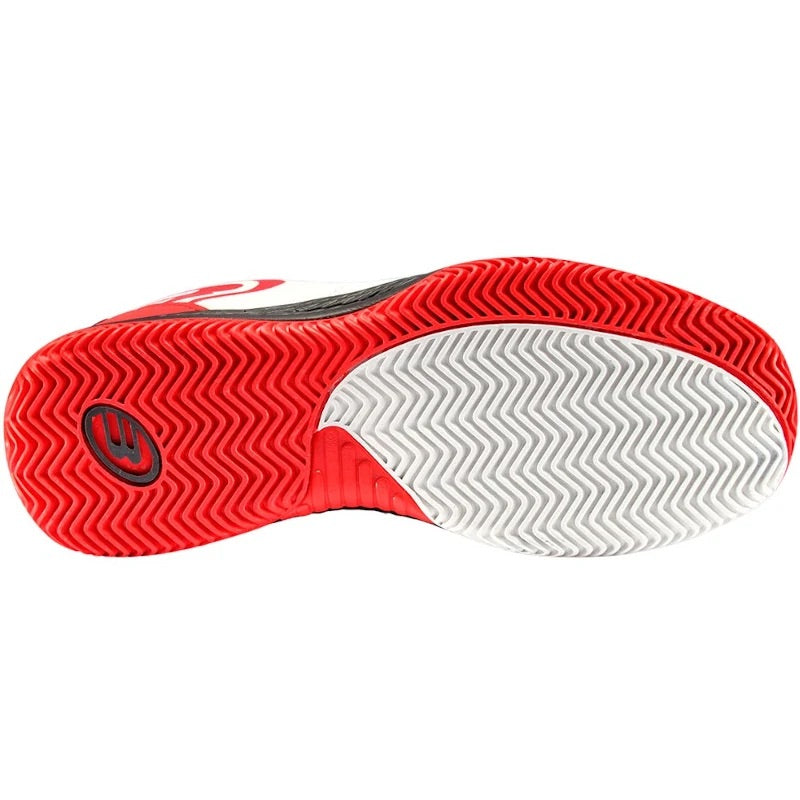 Zapatilla de pádel Bullpadel Buker Jr 25V Blanco/Rojo