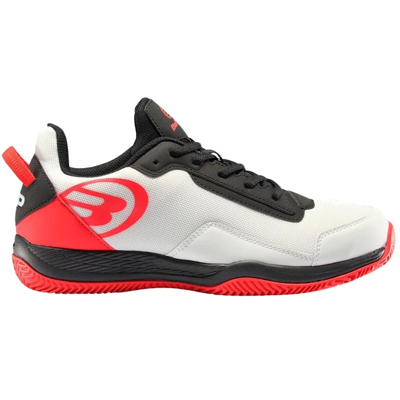 Zapatilla de pádel Bullpadel Buker Jr 25V Blanco/Rojo
