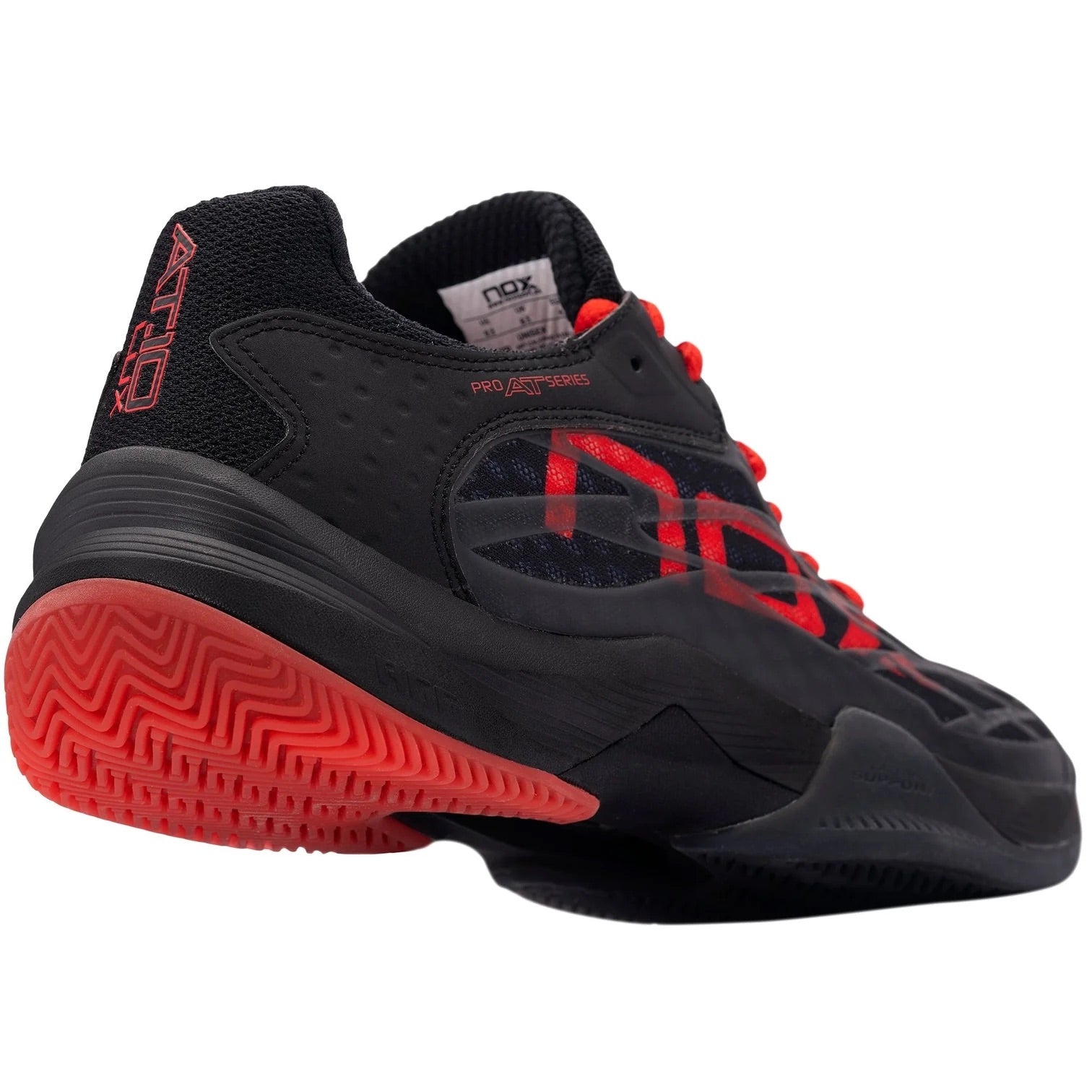 Zapatilla de pádel Nox AT10 Lux 2024 Negro/Rojo - Agustín Tapia