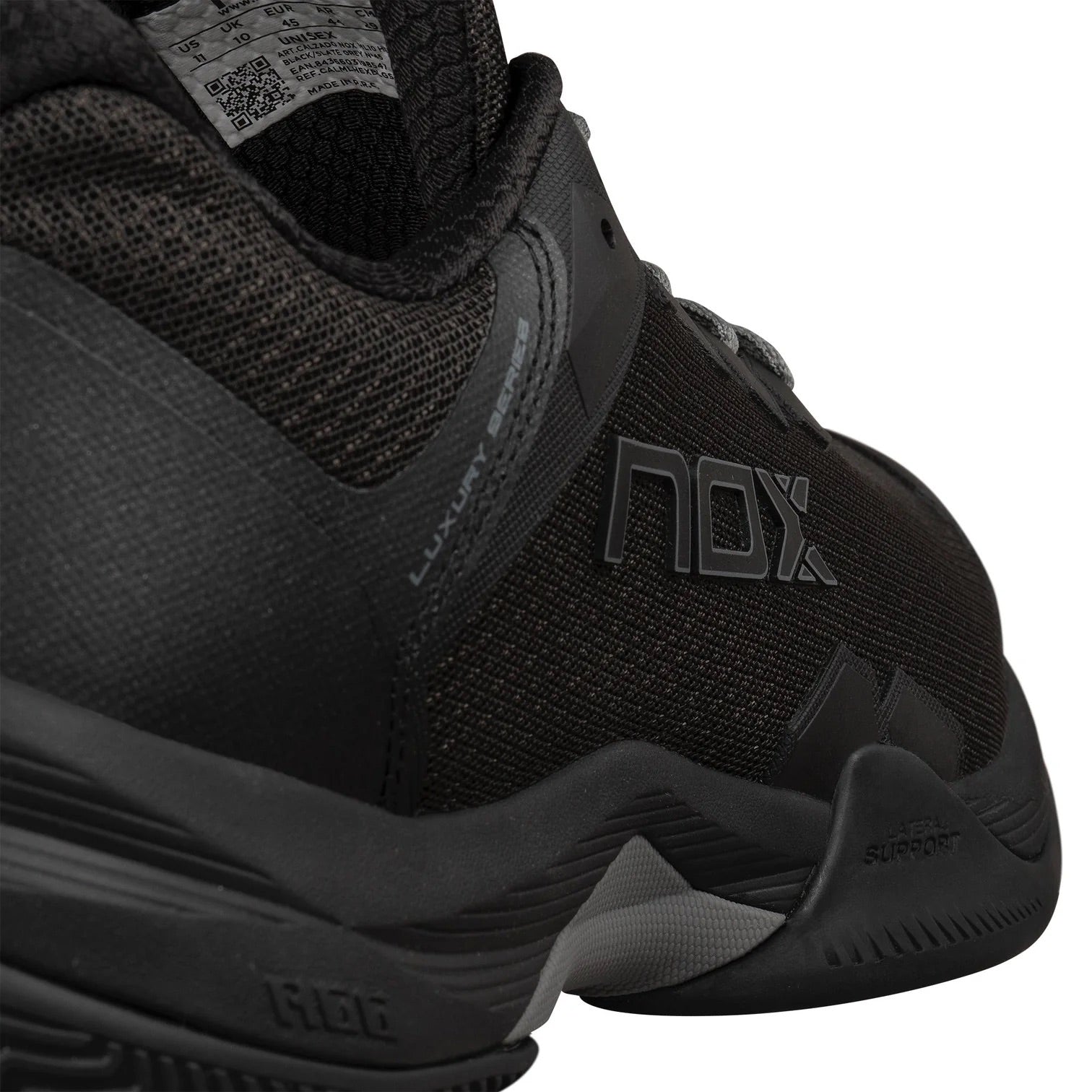Zapatilla de pádel Nox ML10 Hexa 2024 Negro/Gris - Miguel Lamperti